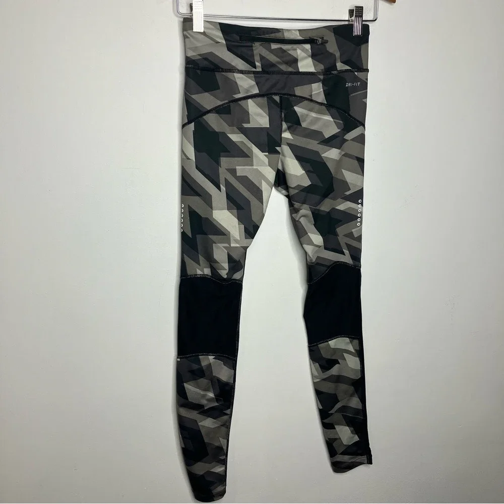 Nike power racer geo groove printed running tights size XS‎